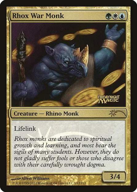 Rhox War Monk, Magic card F11 6 — Friday Night Magic 2011 set