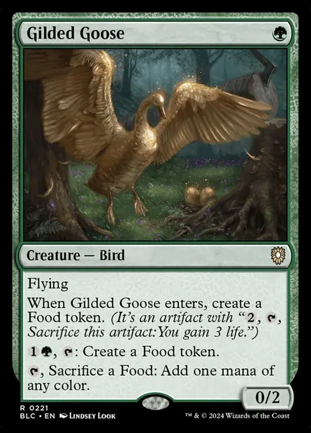 Gilded Goose, Magic card BLC 221 — Bloomburrow Commander set