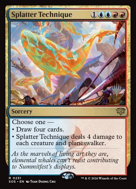 Splatter Technique, Magic card PSOS 231p — Secrets of Strixhaven Promos set