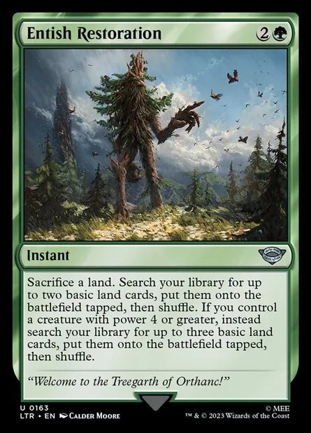 Entish Restoration, Magic card LTR 163 — The Lord of the Rings: Tales of Middle-earth set