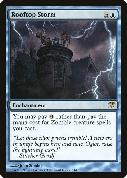 Rooftop Storm, Magic card ISD 71 — Innistrad set