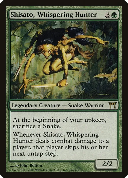 Shisato, Whispering Hunter, Magic card CHK 242 — Champions of Kamigawa set