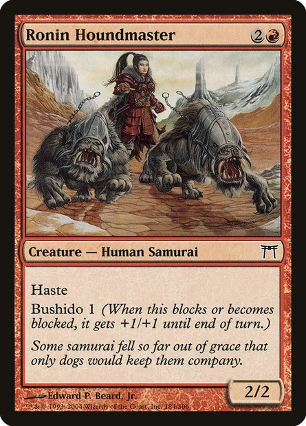 Ronin Houndmaster, Magic card CHK 184 — Champions of Kamigawa set