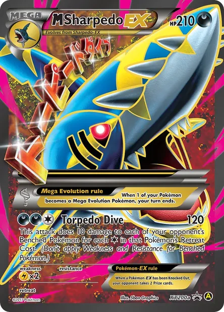 M Sharpedo-EX, Pokémon card XY 200a — XY Black Star Promos set
