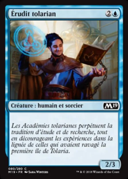 Érudit tolarian, carte Magic M19 80 — extension Core Set 2019