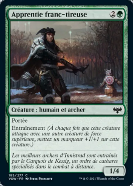Apprentie franc-tireuse, carte Magic VOW 185 — extension Innistrad : noce écarlate