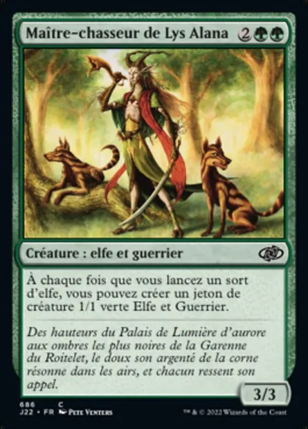 Maître-chasseur de Lys Alana, carte Magic J22 686 — extension Jumpstart 2022