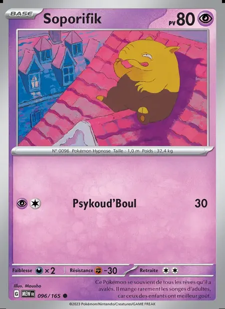 Soporifik, carte Pokémon MEW 096 — extension 151