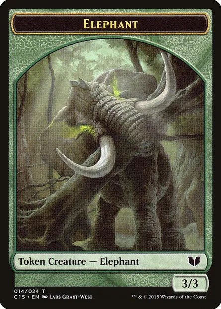 Elephant, Magic card TC15 14 — Commander 2015 Tokens set
