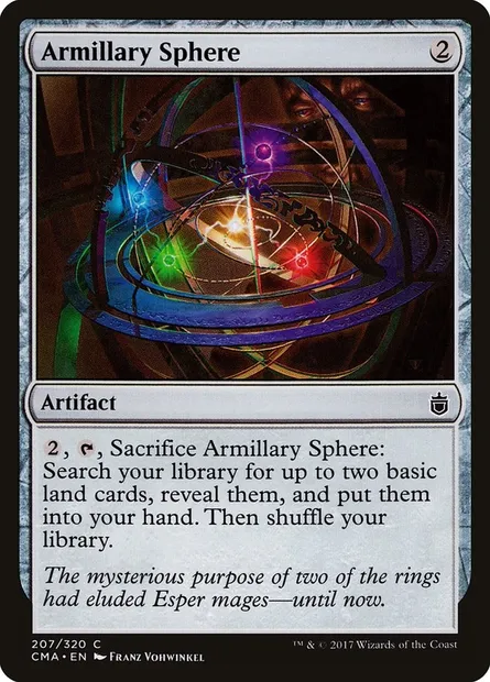 Armillary Sphere, Magic card CMA 207 — Commander Anthology set