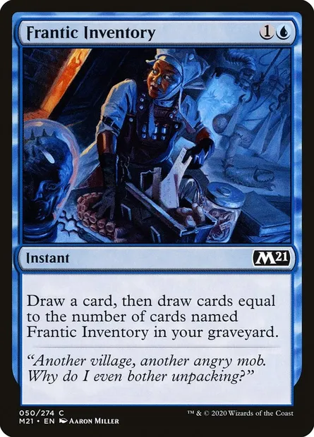 Frantic Inventory, Magic card M21 50 — Core Set 2021 set