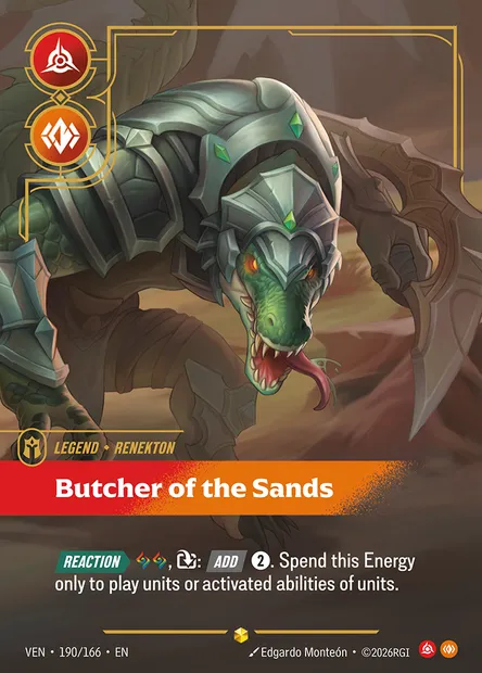 Butcher of the Sands, Riftbound card VEN 190 — Vendetta set