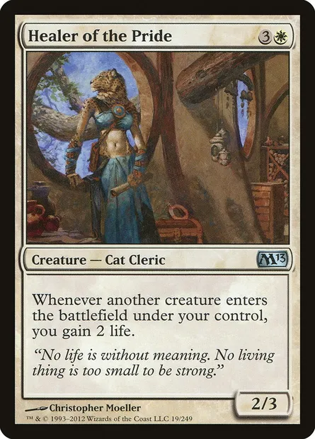 Healer of the Pride, Magic card M13 19 — Magic 2013 set