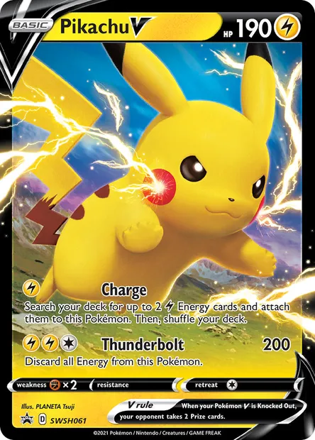 Pikachu V, Pokémon card SWSH 061 — SWSH Black Star Promos set