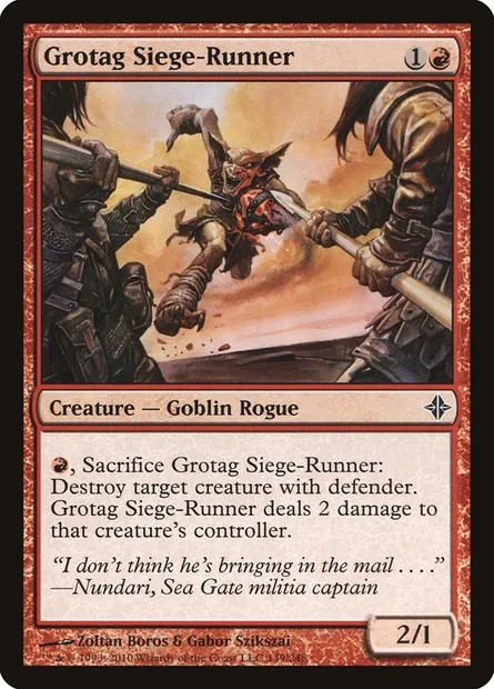 Grotag Siege-Runner, Magic card ROE 149 — Rise of the Eldrazi set