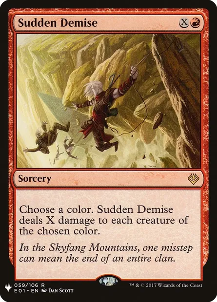 Sudden Demise, Magic card PLST E01-59 — The List set