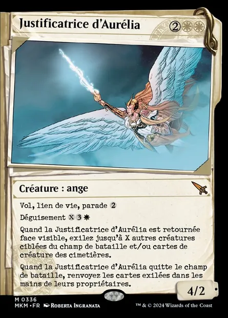 Justificatrice d'Aurélia, carte Magic MKM 336 — extension Murders at Karlov Manor