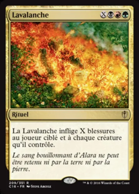 Lavalanche, carte Magic C16 209 — extension Commander 2016