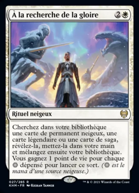 À la recherche de la gloire, carte Magic KHM 27 — extension Kaldheim