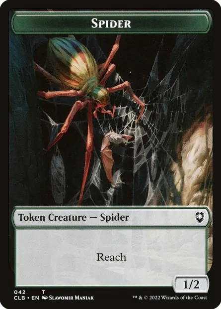 Spider, carte Magic TCLB 42 — extension Battle for Baldur's Gate Tokens