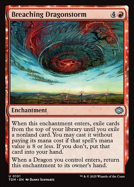 Breaching Dragonstorm, Magic card TDM 101 — Tarkir: Dragonstorm set
