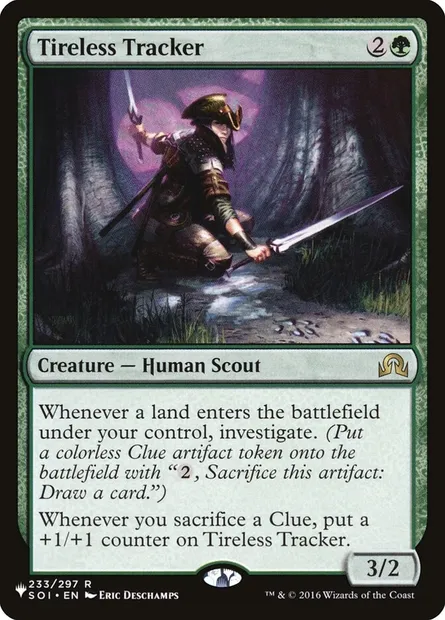 Traqueuse infatigable, carte Magic PLST SOI-233 — extension The List