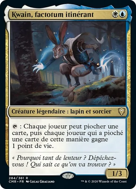 Kwain, factotum itinérant, carte Magic CMR 284 — extension Commander Legends