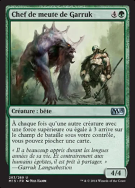 Chef de meute de Garruk, carte Magic M15 283 — extension Magic 2015