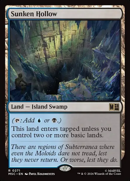 Sunken Hollow, Magic card MSC 271 — Marvel Super Heroes Commander set