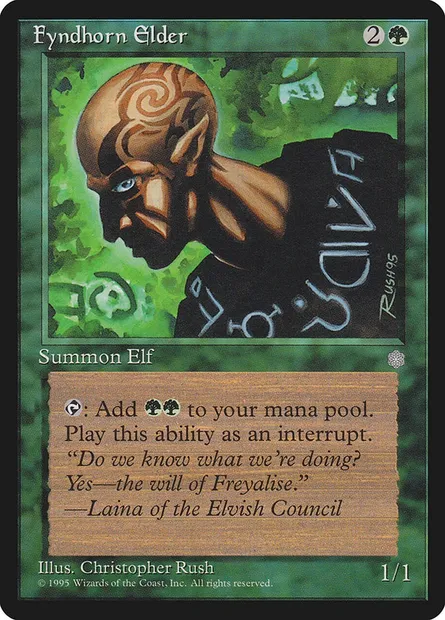 Fyndhorn Elder, Magic card ICE 243 — Ice Age set