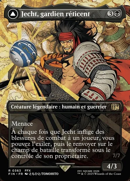 Jecht, gardien réticent // L'ultime chimère de Braska, carte Magic FIN 363 — extension Final Fantasy