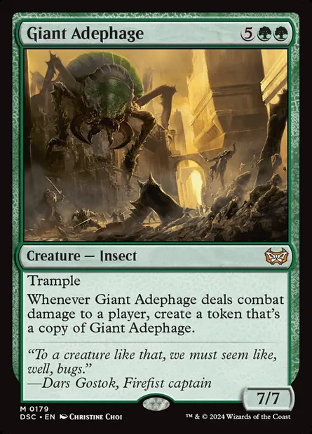 Giant Adephage, Magic card DSC 179 — Duskmourn: House of Horror Commander set