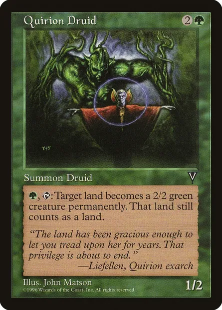 Druide quirionais, carte Magic VIS 116 — extension Visions