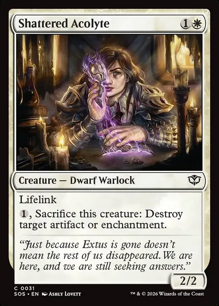 Shattered Acolyte, Magic card SOS 31 — Secrets of Strixhaven set