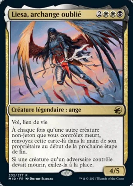 Liesa, archange oublié, carte Magic MID 232 — extension Innistrad : chasse de minuit