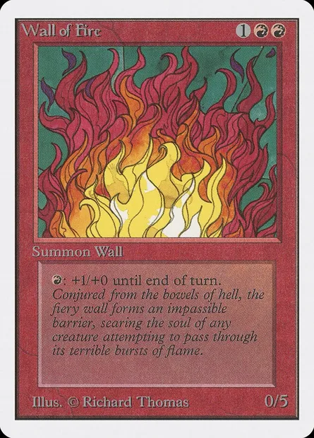 Mur de feu, carte Magic 2ED 182 — extension Unlimited Edition