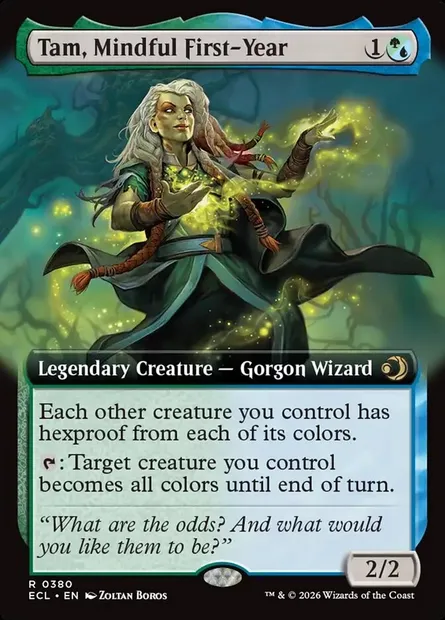 Tam, Mindful First-Year, Magic card ECL 380 — Lorwyn Eclipsed set