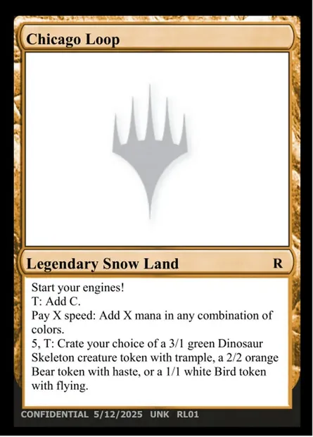 Chicago Loop, Magic card UNK RL01 — Unknown Event set