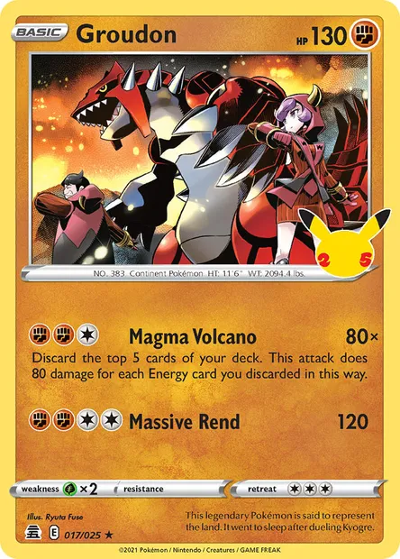 Groudon, Pokémon card CEL 17 — Celebrations set
