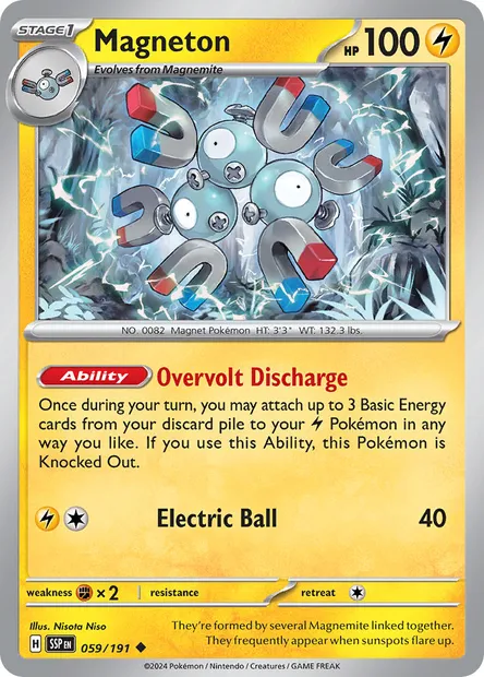 Magneton, Pokémon card SSP 059 — Surging Sparks set