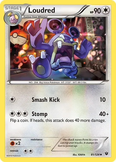Loudred, Pokémon card FCO 81 — Fates Collide set