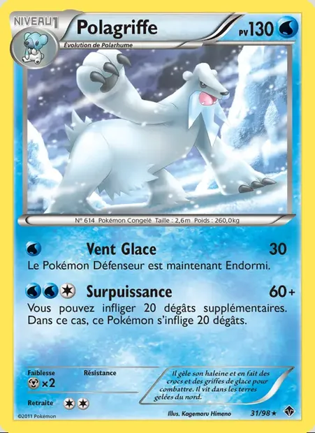 Polagriffe, carte Pokémon EPO 31 — extension Pouvoirs Émergents