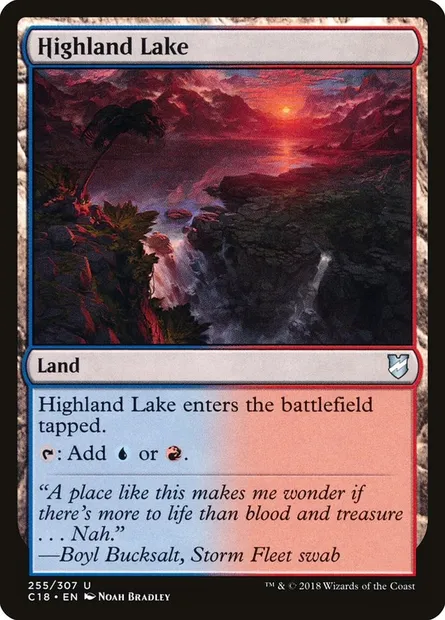 Highland Lake, Magic card C18 255 — Commander 2018 set