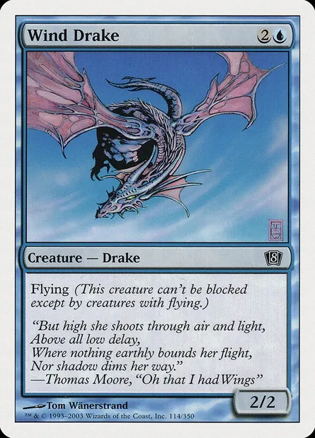 Wind Drake, Magic card 8ED 114 — Eighth Edition set