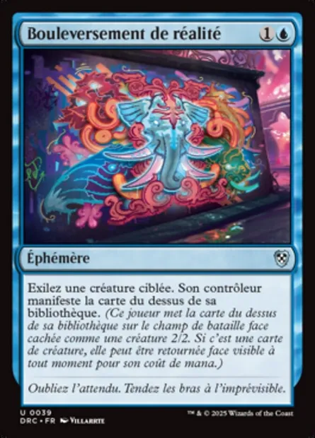 Bouleversement de réalité, carte Magic DRC 39 — extension Aetherdrift Commander