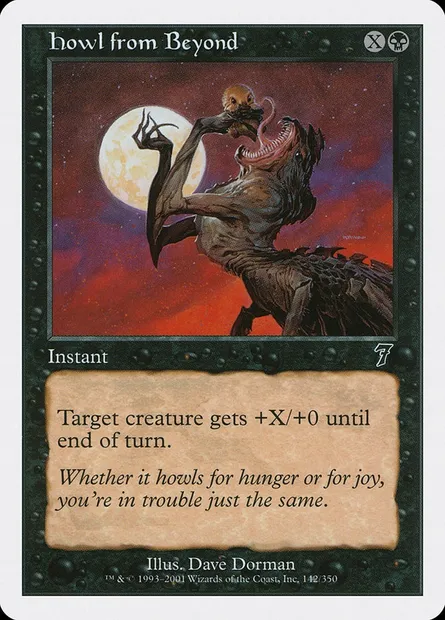 Howl from Beyond, Magic card 7ED 142 — Seventh Edition set