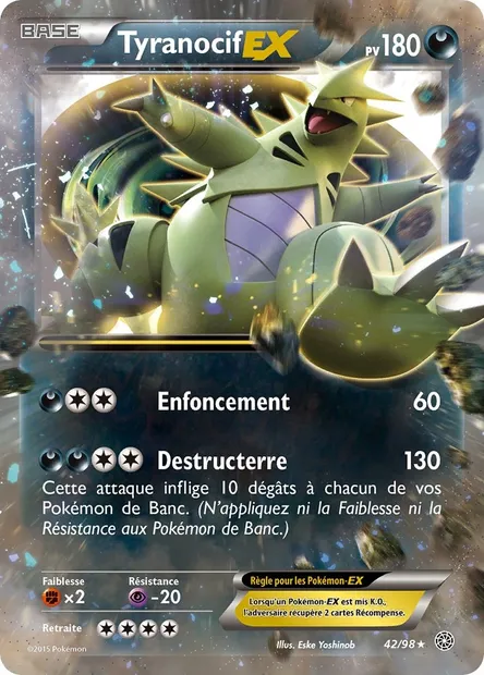 Tyranocif EX, carte Pokémon AOR 42 — extension Origines Antiques