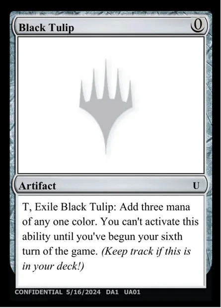 Black Tulip, Magic card UNK UA01a — Unknown Event set