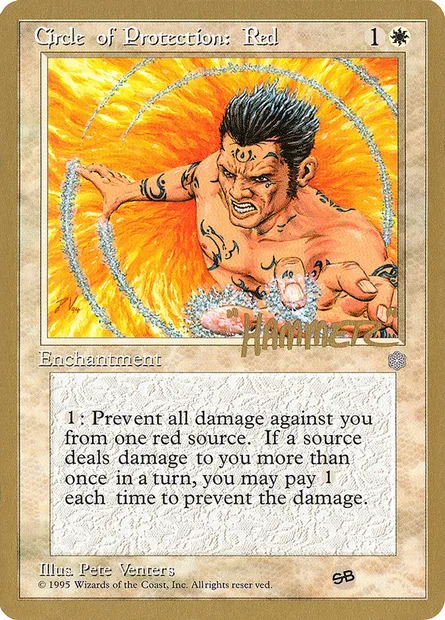 Cercle de protection : rouge, carte Magic PTC shr15sb — extension Pro Tour Collector Set