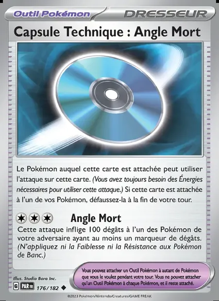 Capsule Technique : Angle Mort, carte Pokémon PAR 176 — extension Faille Paradoxe